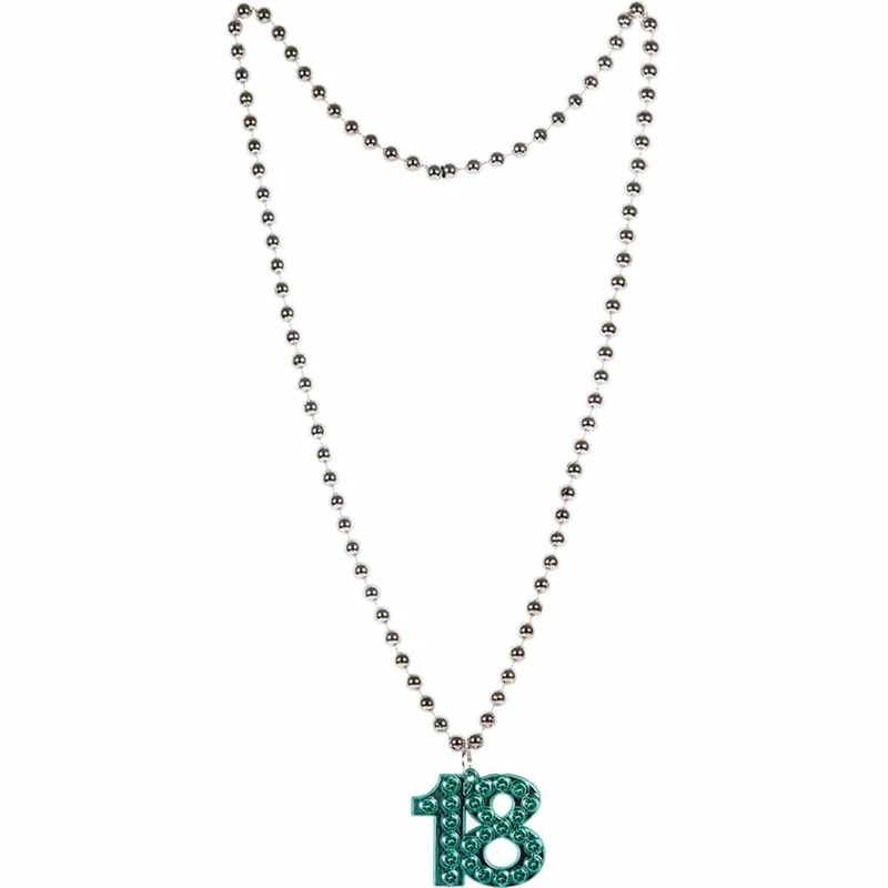 Plastic Necklace 33 In. 18th Bday
