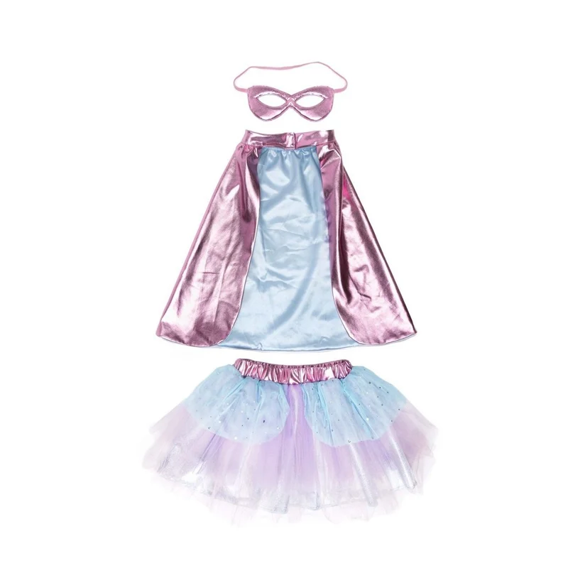 Pink Super-Duper Tutu for Kids, Cape and Mask