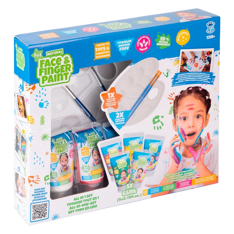 Natural Face and Finger Paint All In One Art Set