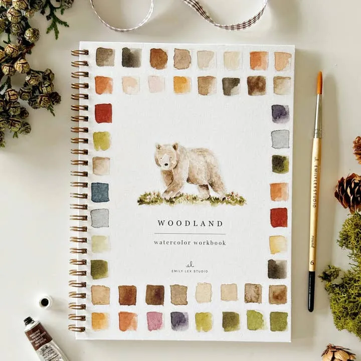 Woodland Watercolor Workbook by Emily Lex Studio for All Ages
