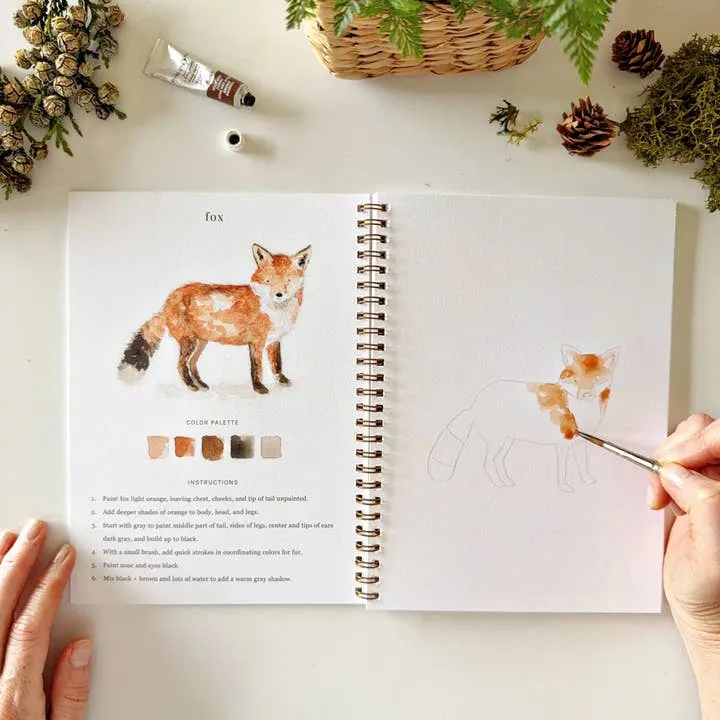 Woodland Watercolor Workbook by Emily Lex Studio for All Ages