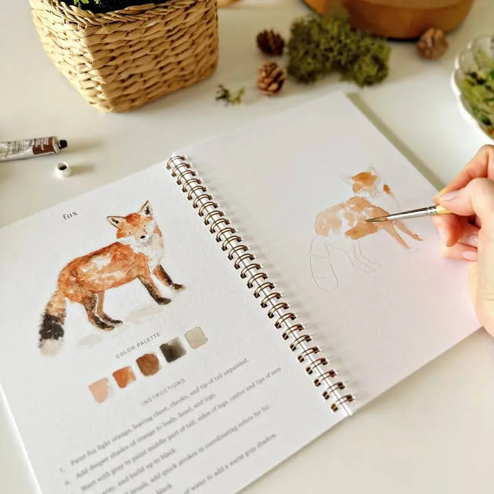 Woodland Watercolor Workbook by Emily Lex Studio for All Ages