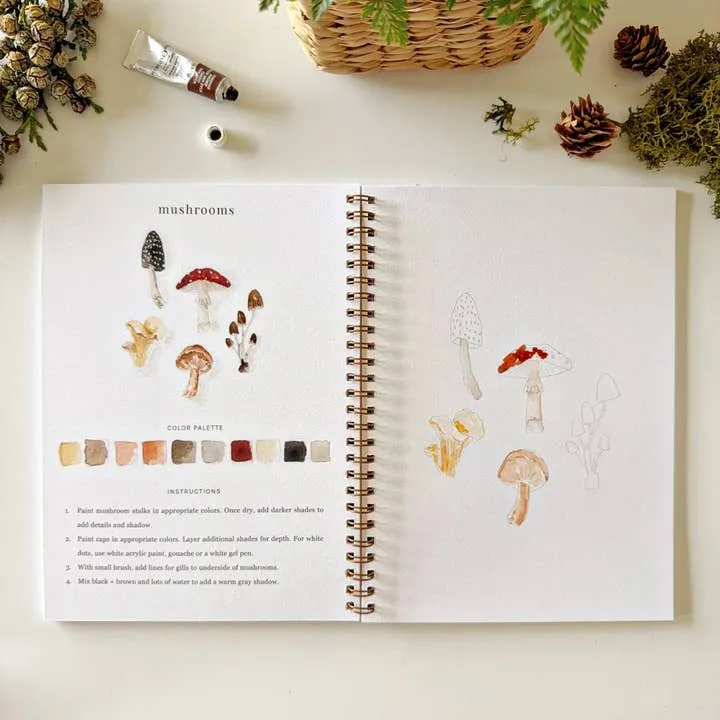 Woodland Watercolor Workbook by Emily Lex Studio for All Ages