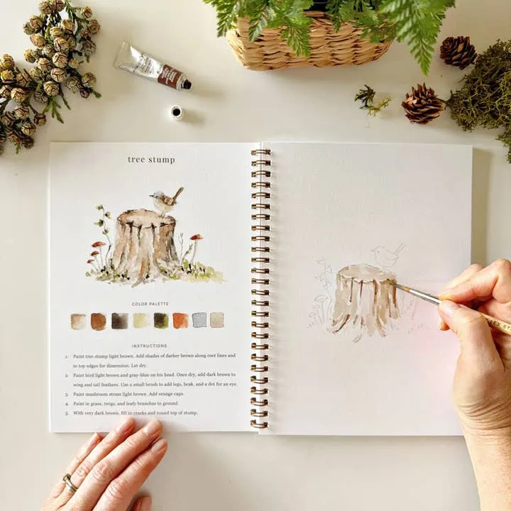 Woodland Watercolor Workbook by Emily Lex Studio for All Ages