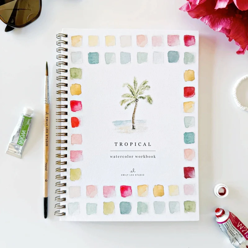 Tropical Watercolor Workbook for Kids and Adults by Emily Lex