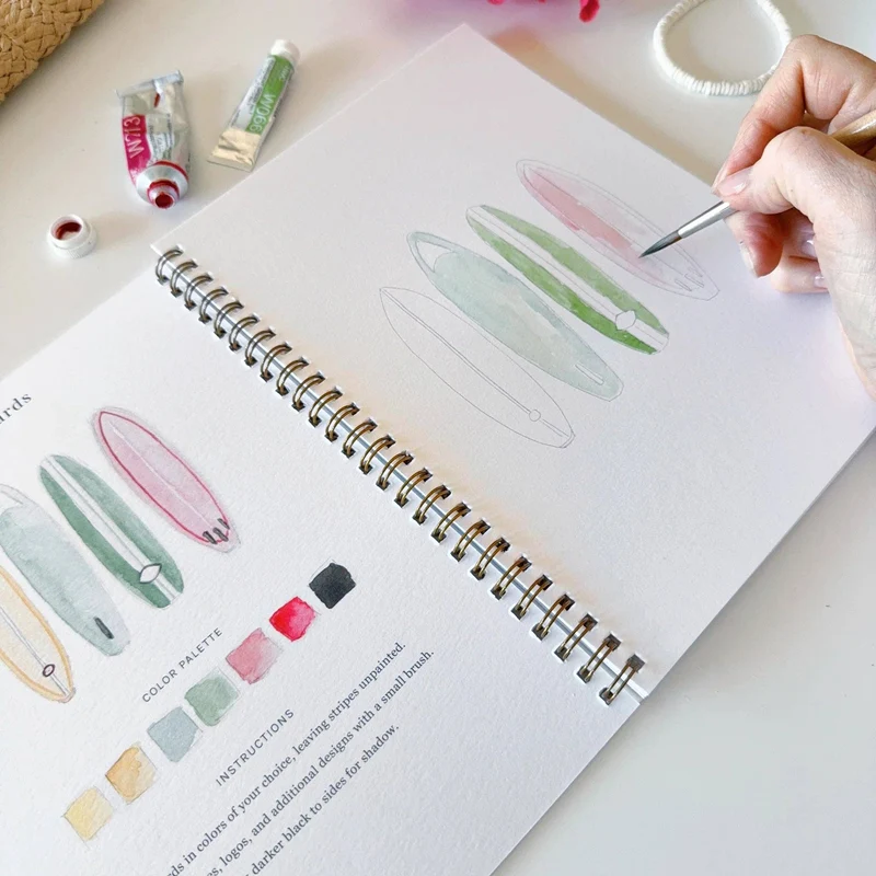 Tropical Watercolor Workbook for Kids and Adults by Emily Lex