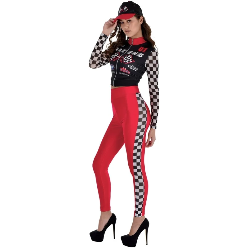 Racecar Driver Costume for Adults, Jacket and Leggings