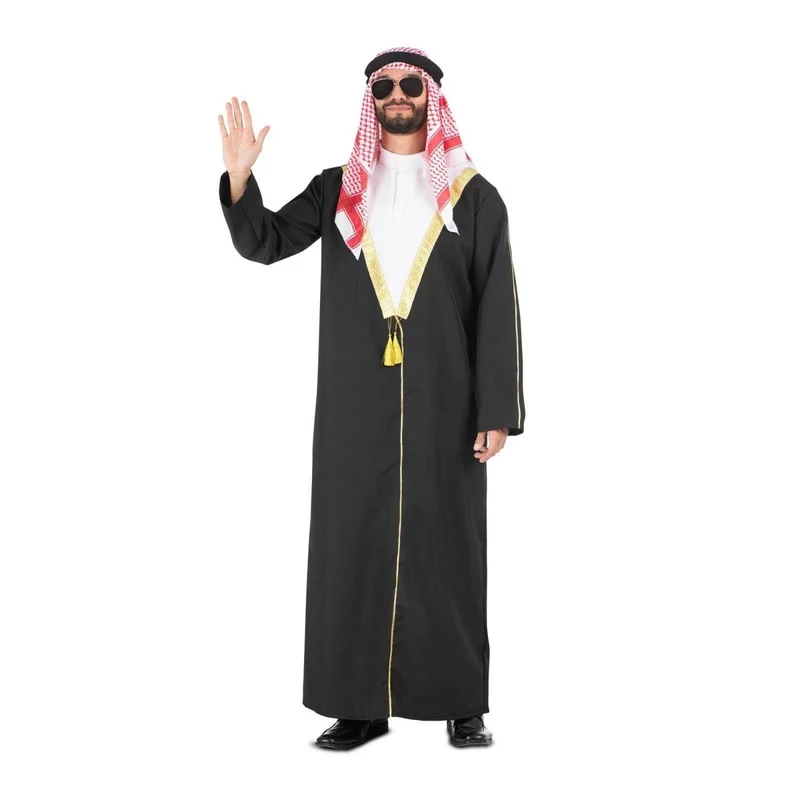 Petro Dollar Prince Costume for Adults, Black Tunic