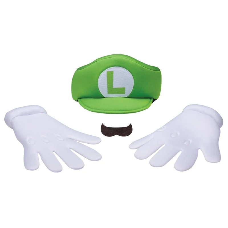 Super Mario Bros Luigi Elevated Classic Accessory Kit for Adults, Nintendo