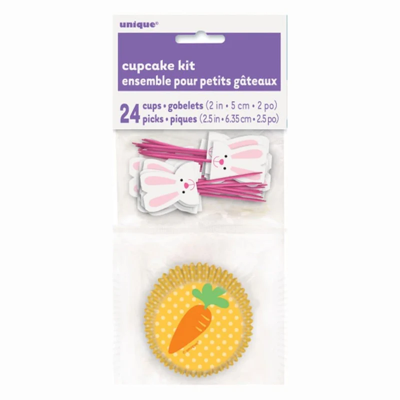 Bunny and Carrot Cupcake Kit, 24 Count