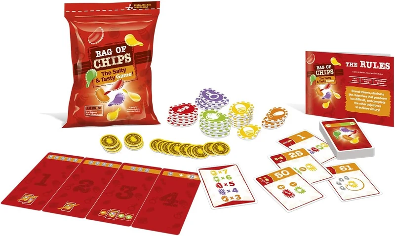 Bag of Chips Fast-Paced Push-Your-Luck Family Strategy Board Game
