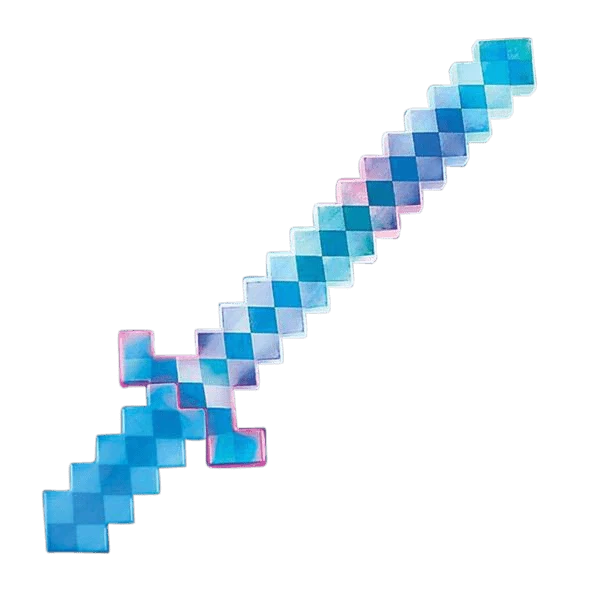 Light-Up Blue Pixel Sword
