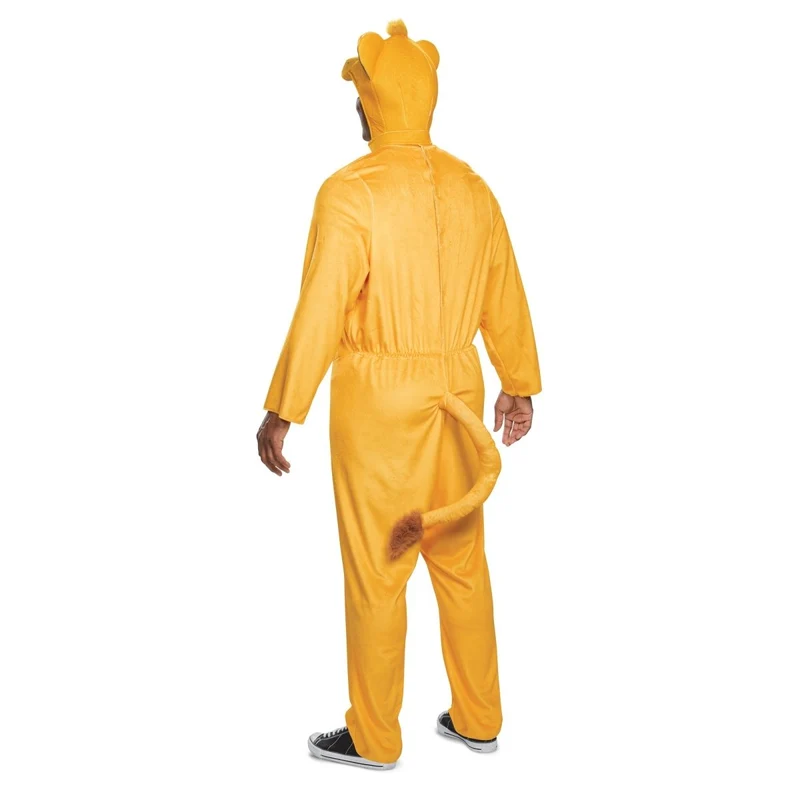 The Lion King Simba Costume for Adults, Disney, Yellow Jumpsuit
