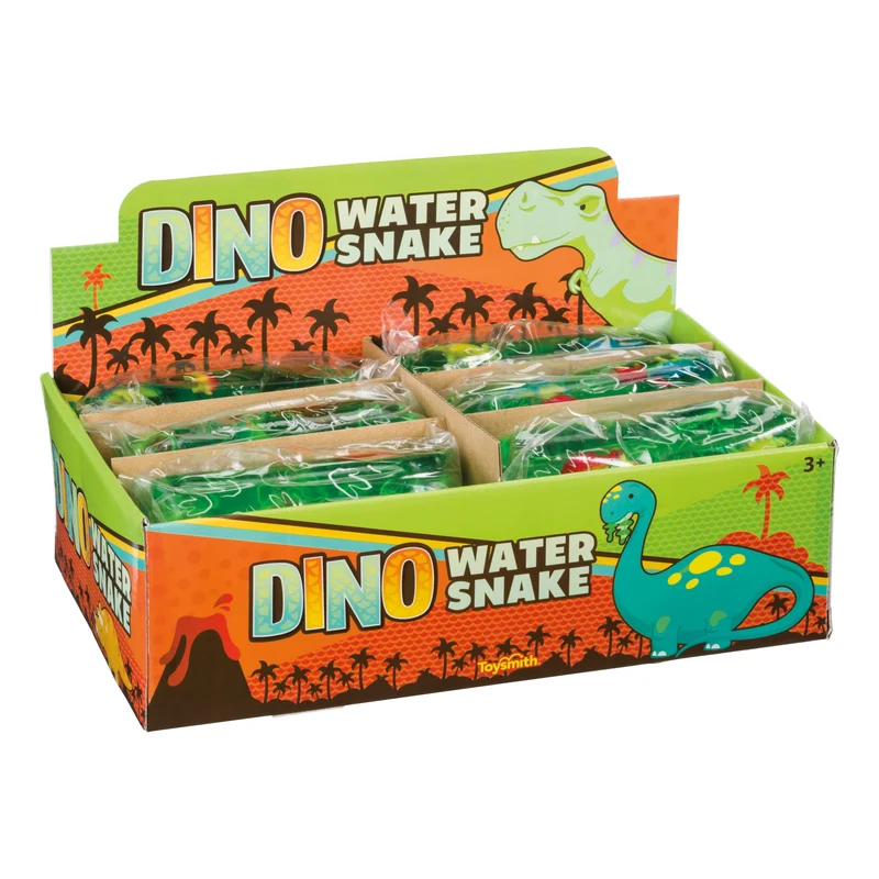 Toysmith Dino Water Snake Squishy Sensory Fidget Toy for Kids