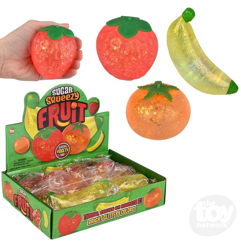 Squeezy Sugar Fruit Assortment Squishy Stress Relief Toys
