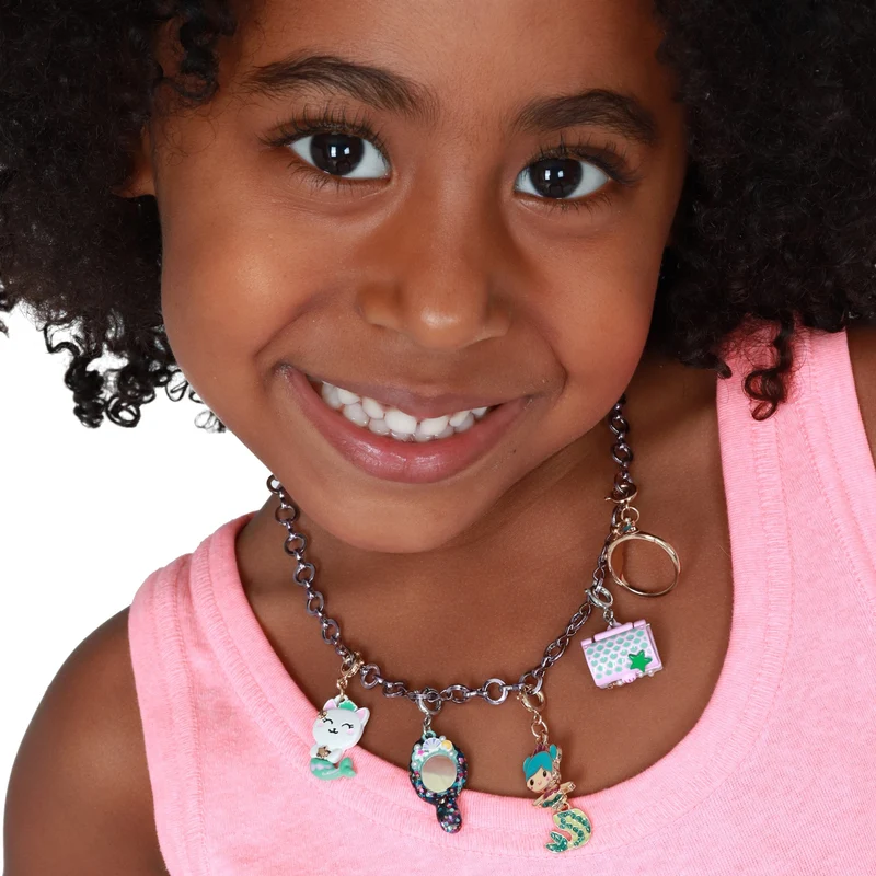 Vibrant Purple Chain Necklace for Customizable Charm Jewelry Collection 18-Inch