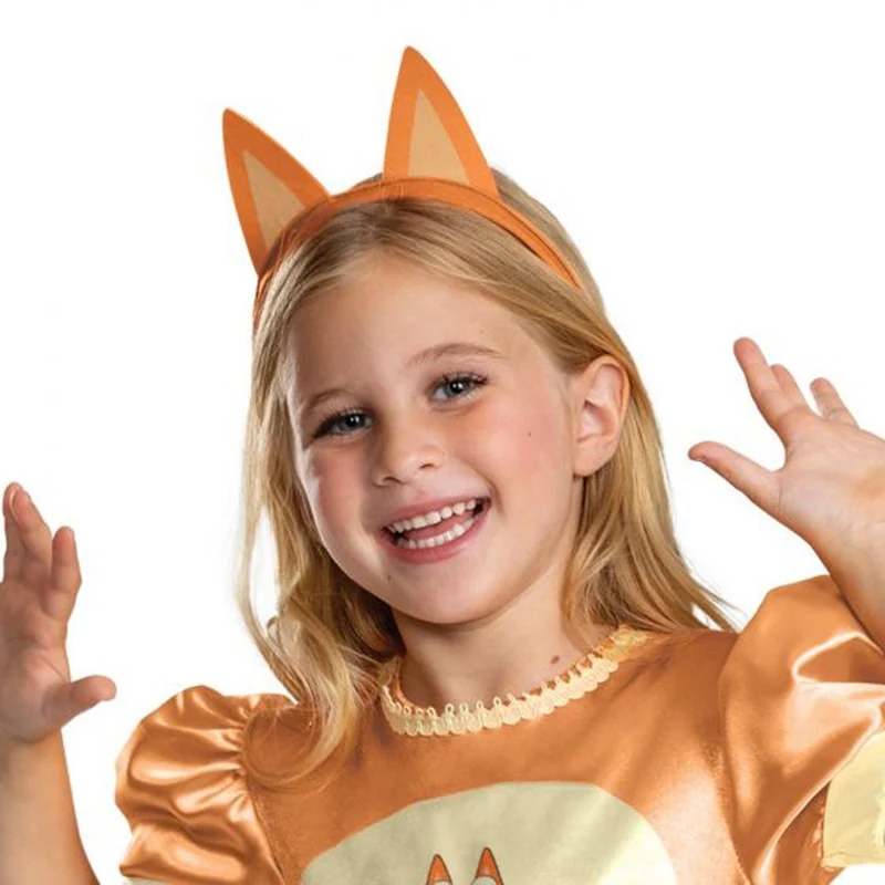 Bluey Bingo Classic Dress Costume for Toddlers, Gold and Orange Dress