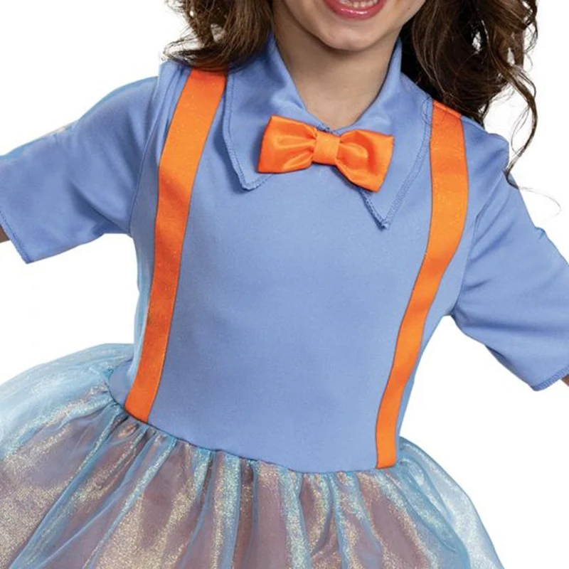 Blippi Classic Dress Costume for Toddlers, Blue and Orange Dress