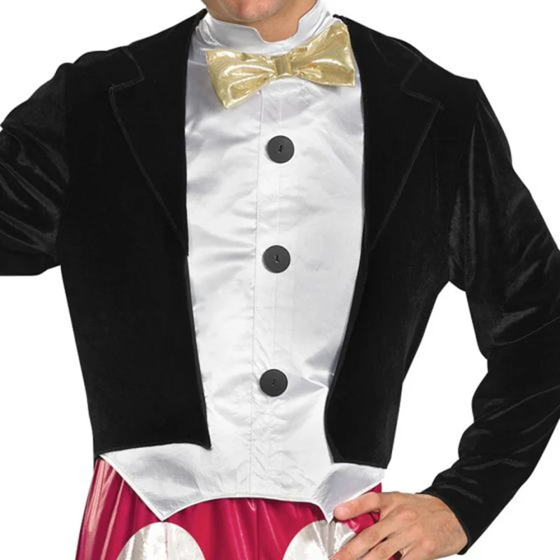 Mickey Mouse Costume for Adults, Mickey Mouse Clubhouse, Disney, Black and Red Jumpsuit