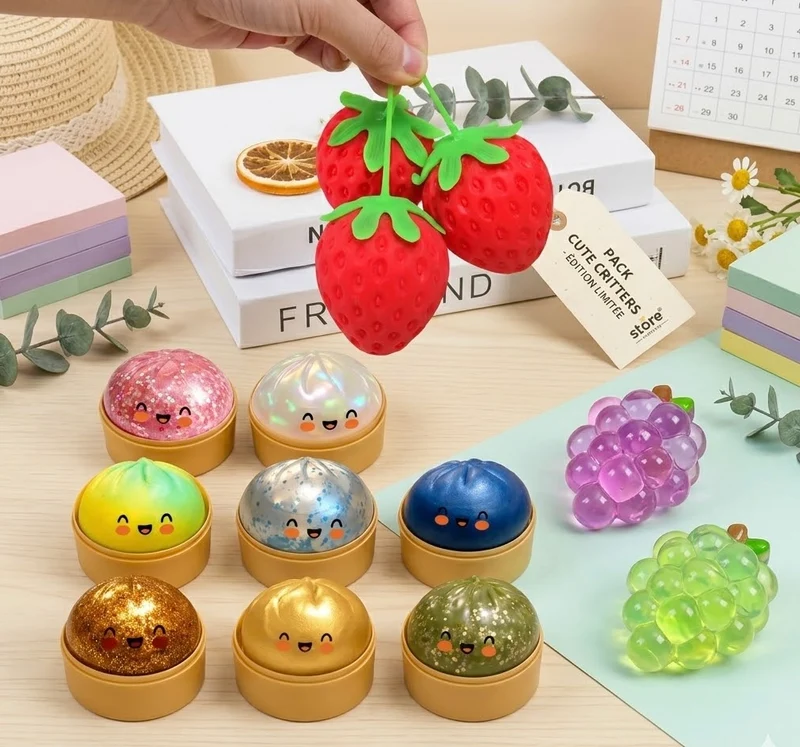 Pack Squishy Food Kawaii Anti-Stress (3 Pièces)