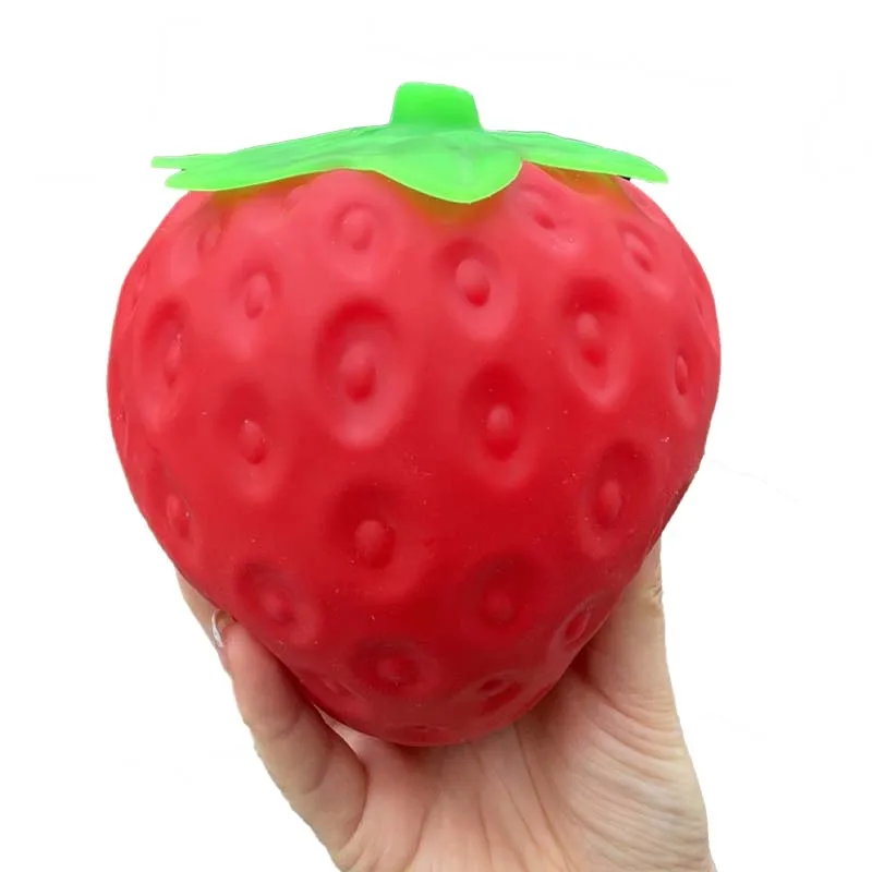 Squishy Fraise Géante Anti-Stress Modelable