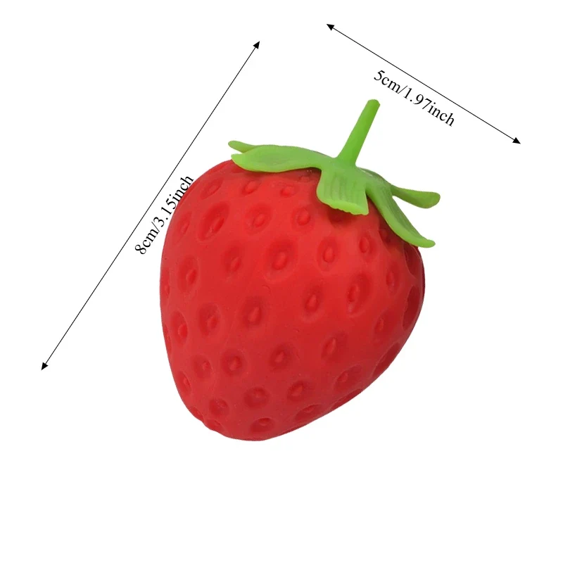 Squishy Fraise Géante Anti-Stress Modelable