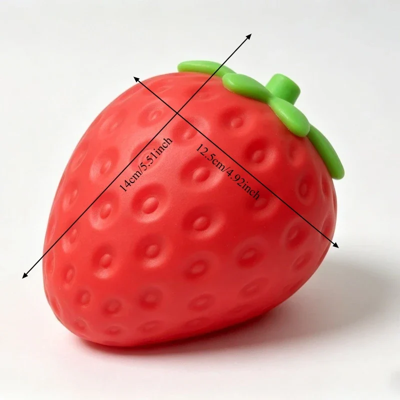 Squishy Fraise Géante Anti-Stress Modelable