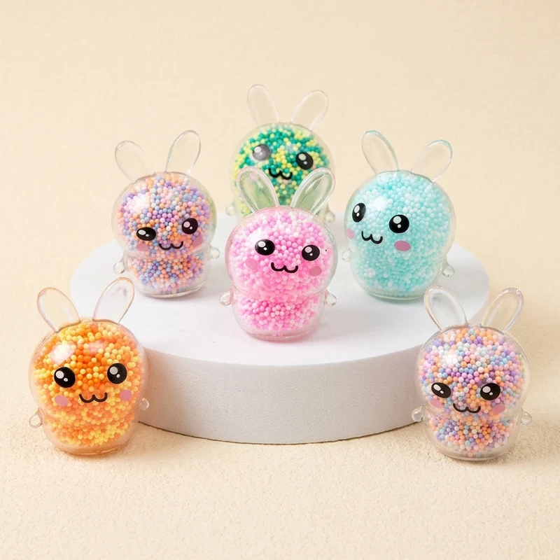 Squishy Lapin Anti-Stress Étirable (3 Pièces)
