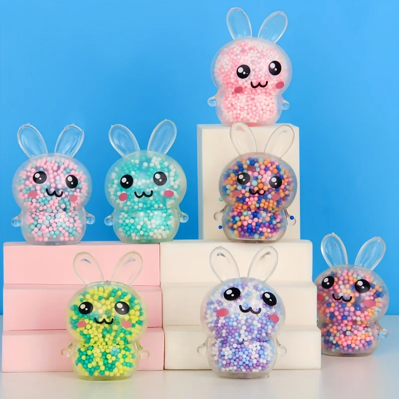Squishy Lapin Anti-Stress Étirable (3 Pièces)