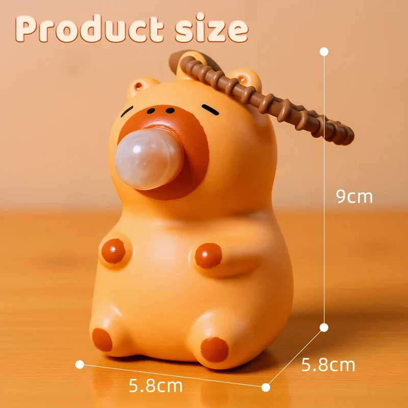 Squishy Capybara Porte-Clés Anti-Stress à Bulle