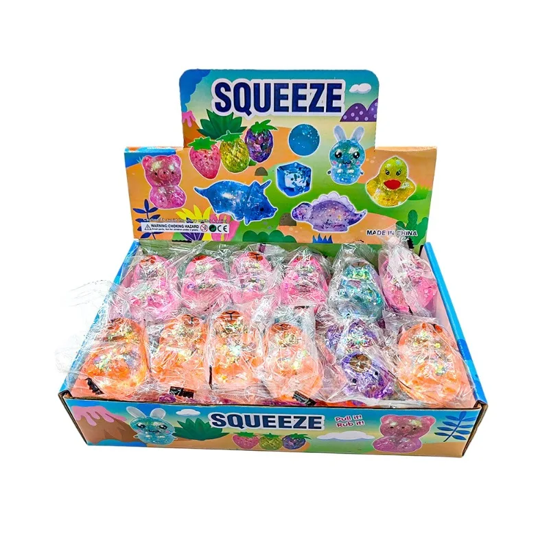 Squishy Capybara Gummy Anti-Stress Pailleté