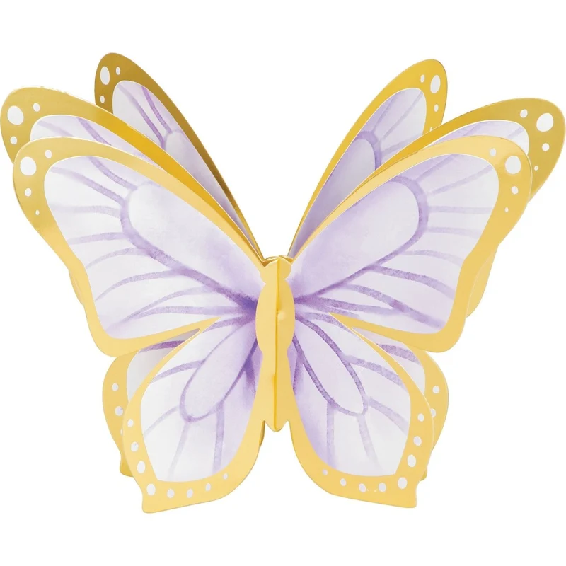 Butterfly Shimmer Birthday 3D Table Centerpieces, 3 Count