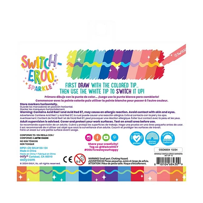 Switch-eroo Sparkle Markers Color Changing