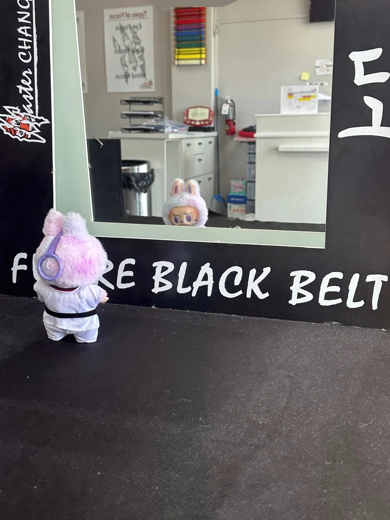 Labubu Taekwondo Outfit Black Belt