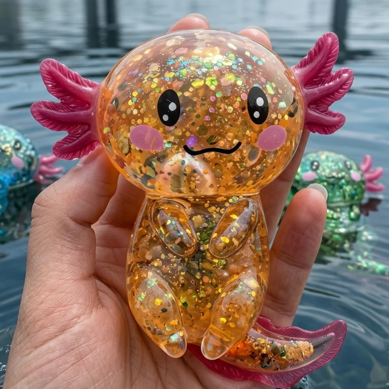Squishy Axolotl Maltose Anti-Stress Étirable
