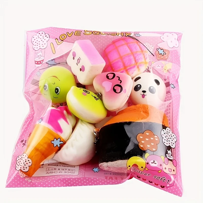 Pack 10 Mini Squishies Kawaii Anti-Stress Assortis