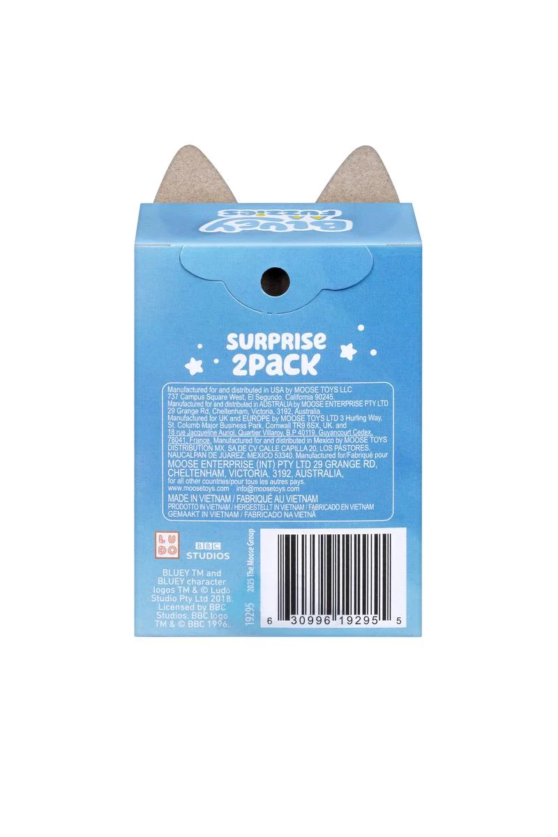 Bluey Fuzzies Surprise 2 Pack Flocked Collectible Figures for Fans