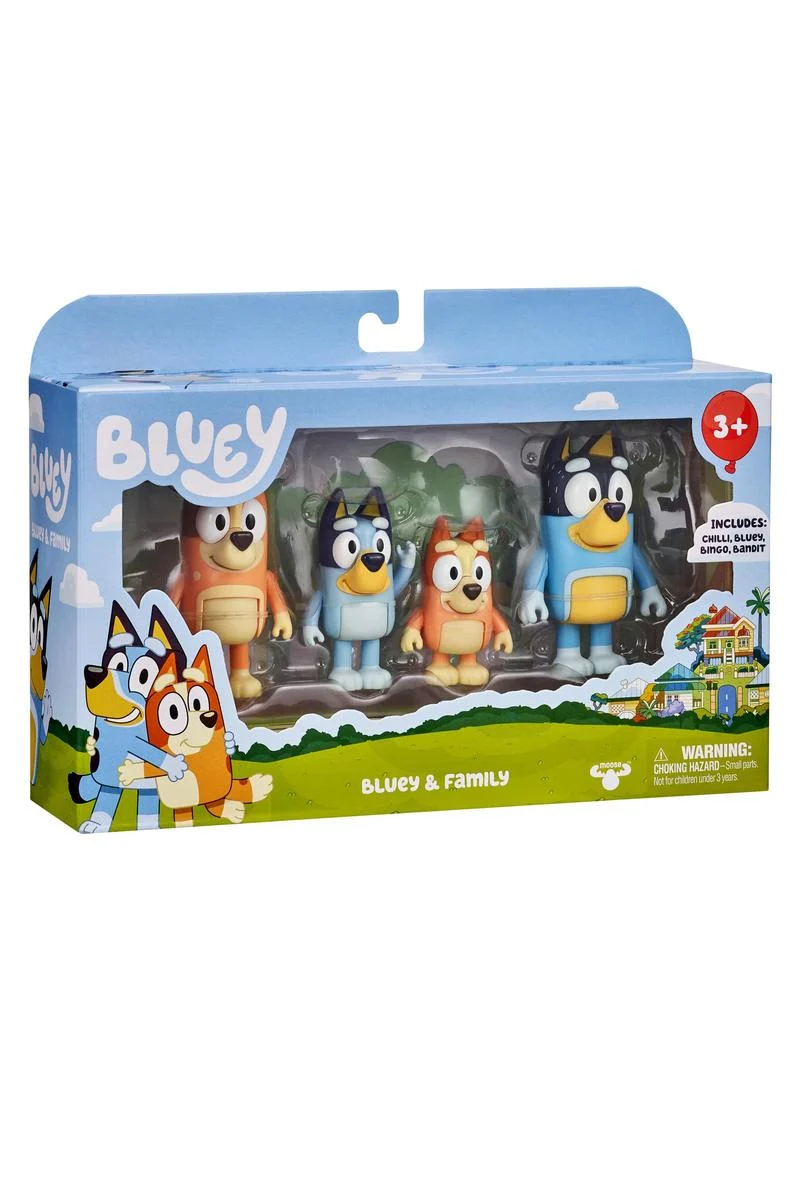 Bluey Series 11 4-Pack Figure Assortment with Accessories for Kids