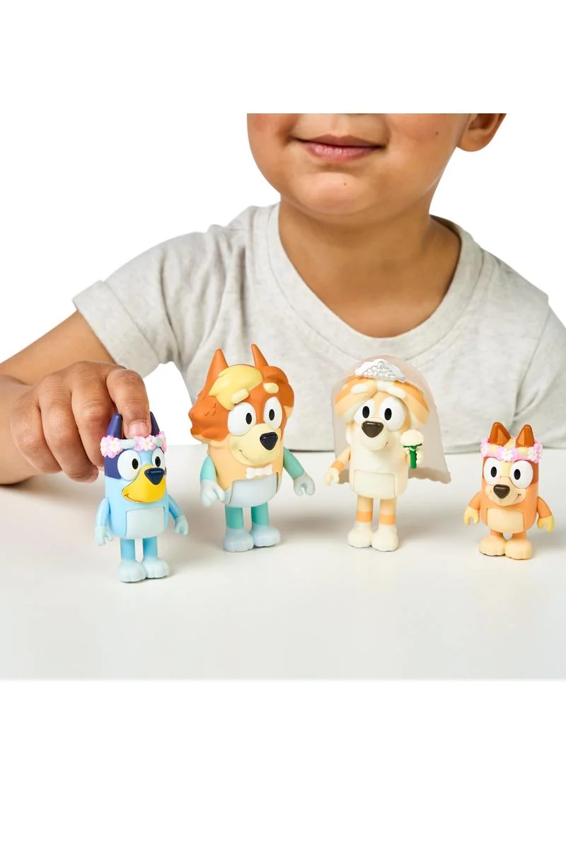 Bluey Series 11 4-Pack Figure Assortment with Accessories for Kids
