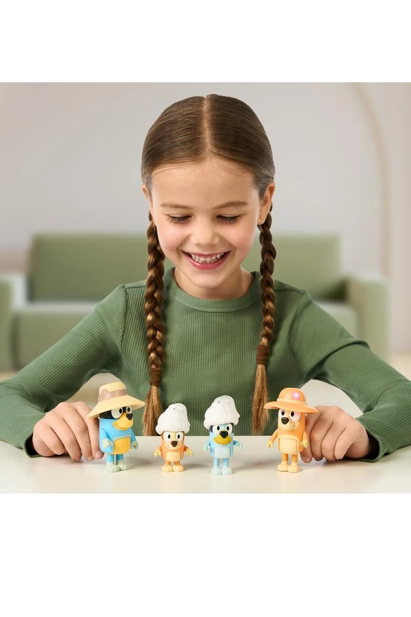 Bluey Series 11 4-Pack Figure Assortment with Accessories for Kids