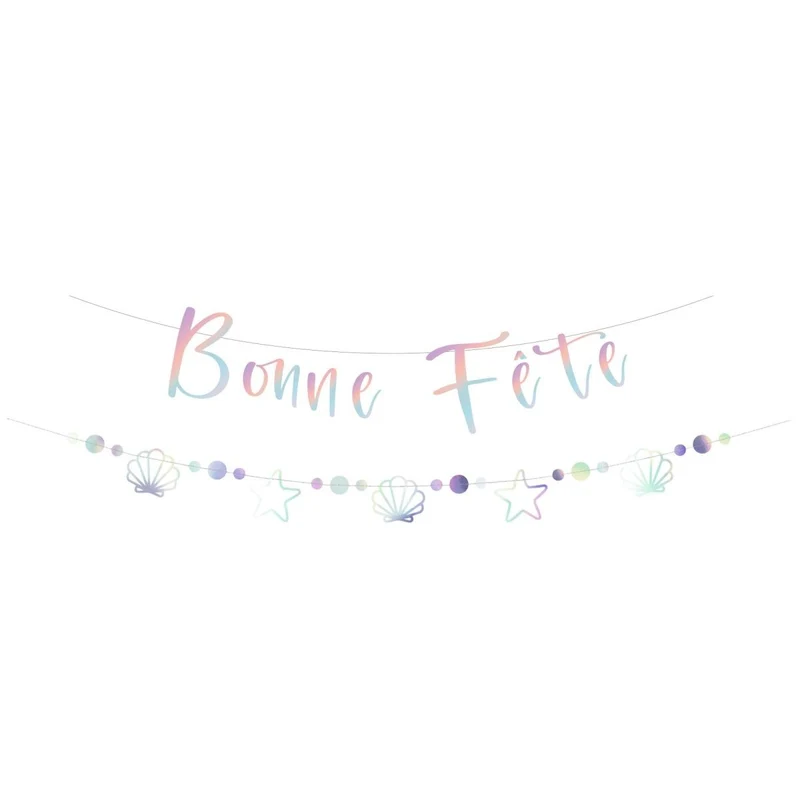 Mermaid Lagoon "Bonne Fête" Banner, 118 Inches, 1 Count