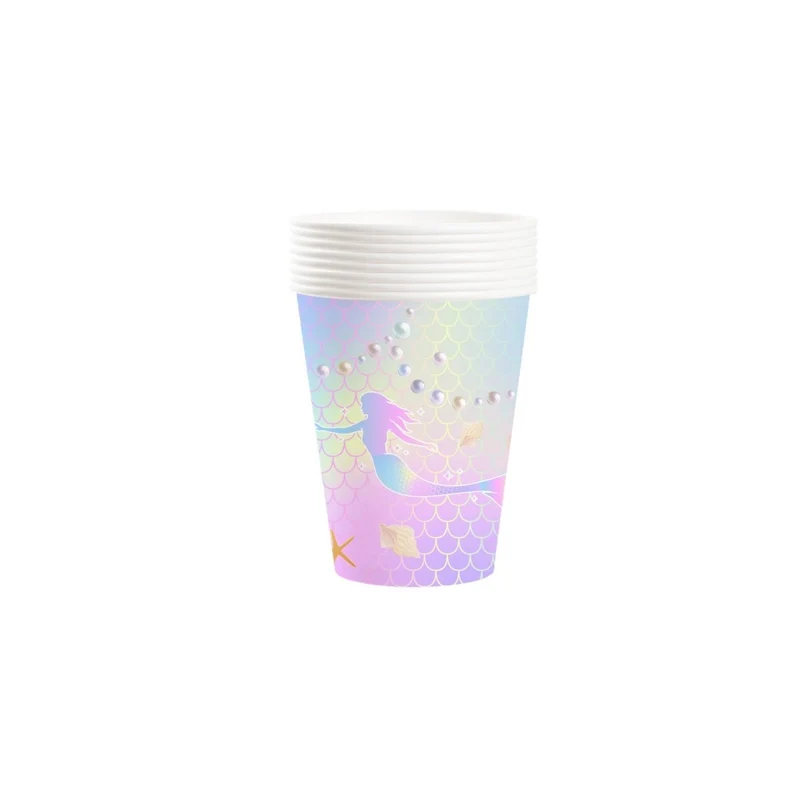 Mermaid Lagoon Birthday Paper Cups, 9 Oz, 8 Count