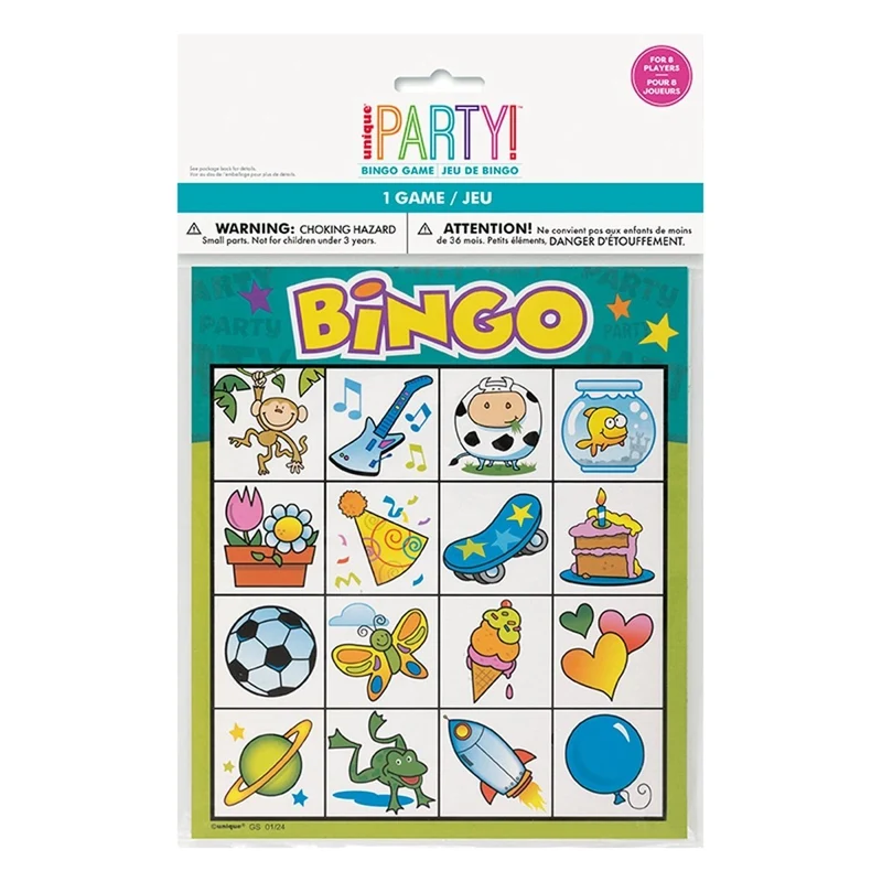 Kid's Birthday Party Bingo Game, 8 Count