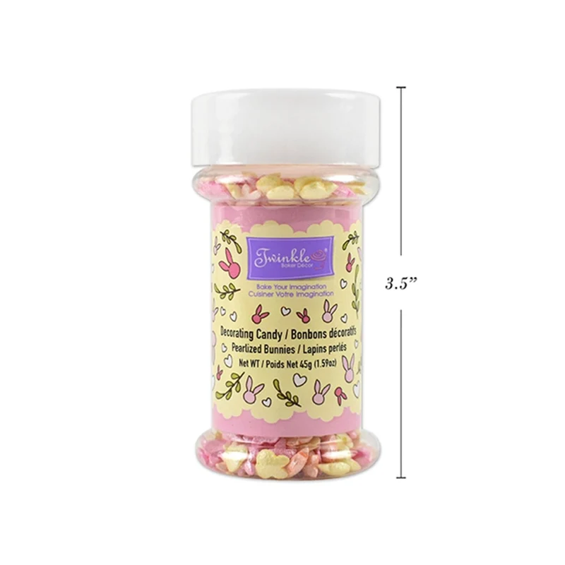 Easter Baking Decorative Candy, Pearlized Bunnies, 50g, 1 Count