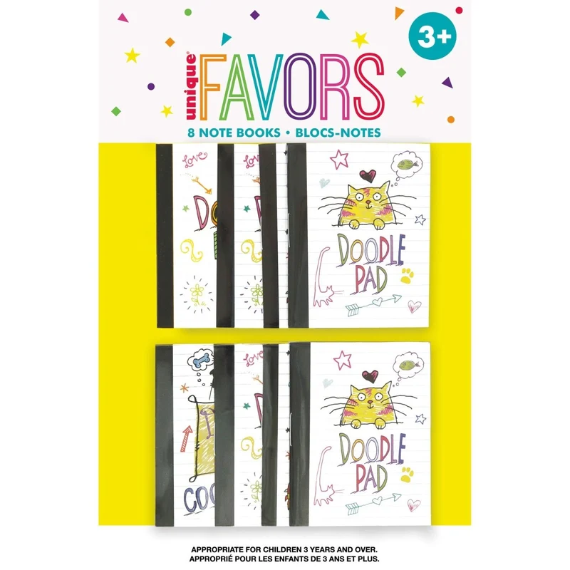 Doodle Note Books, 8 Count