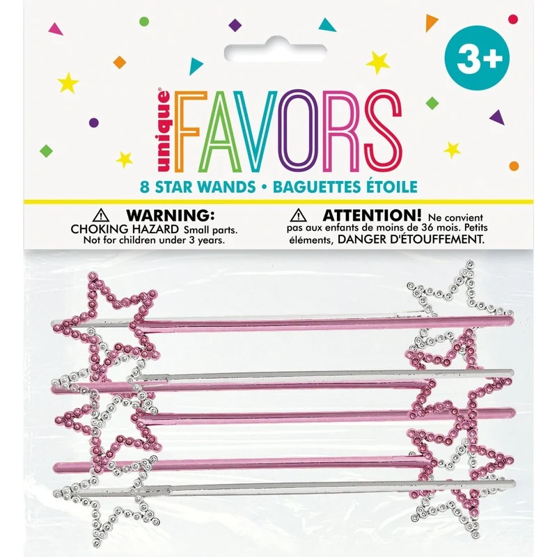 Mini Star Wands, 8 Count