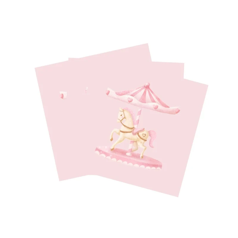 Dream Carousel Birthday Large Lunch Napkins, 16 Count