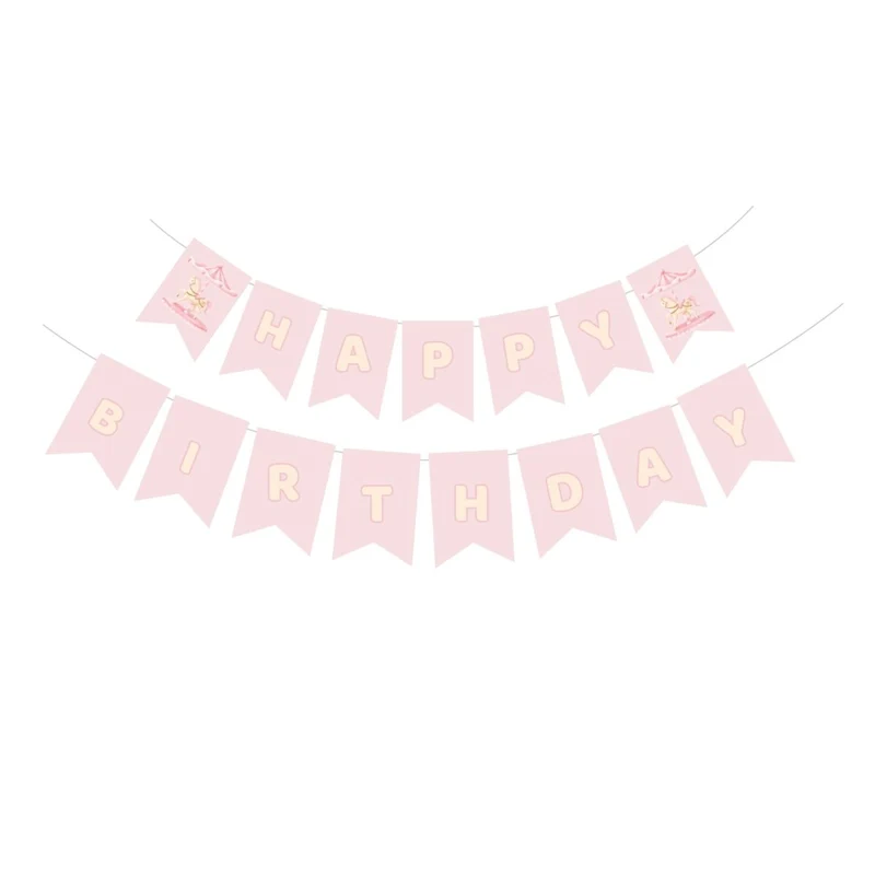 Dream Carousel Happy Birthday Paper Banner, 118 Inches, 1 Count