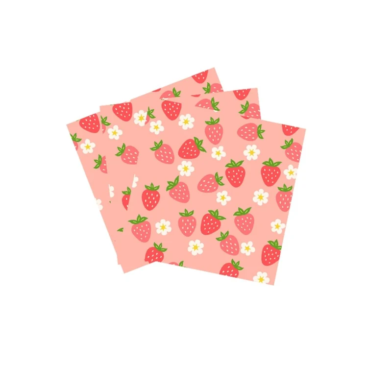 Strawberry Garden Birthday Large Lunch Napkins, 16 Count