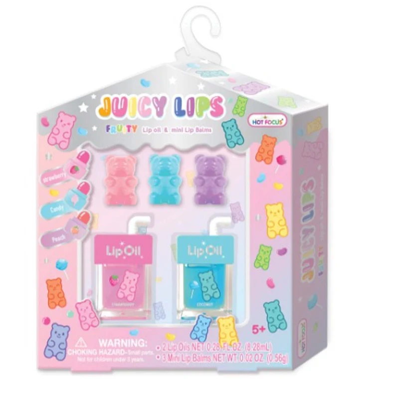 Juicy Lips Gummy Bear Lip Balms, 5 Count